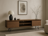 Andrea Wood TV Console (Live Edge), Walnut
